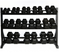 Hex Dumbbell Set 2.5kg-40kg. 16 Pairs 2.5kg increments With Racks (2 Racks} – SuperStrong Fitness