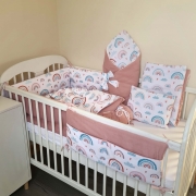 Baby Nest- Newborn Baby Bundle 10 Pc’S Set – Colours Of The Rainbow – For Cot 120X60Cm – evCushy