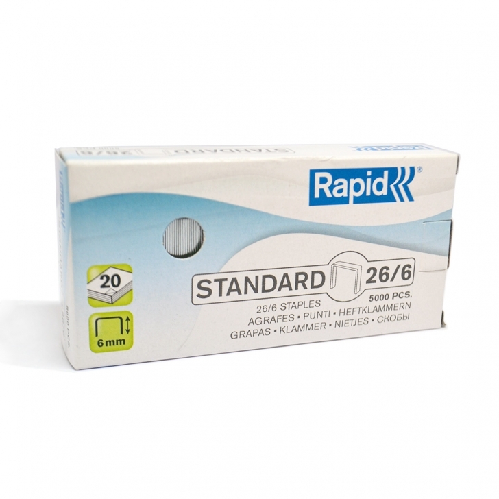 Rapid –  26 Series Staples for K1 Classic – 6mm Standard – 5000 Pack – Silver Colour – Textile Tools & Accessories