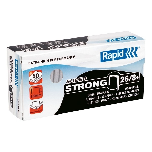 Rapid –  26 Series Staples for K1 Classic – 8mm SUPER STRONG – 5000 – Silver Colour – Textile Tools & Accessories