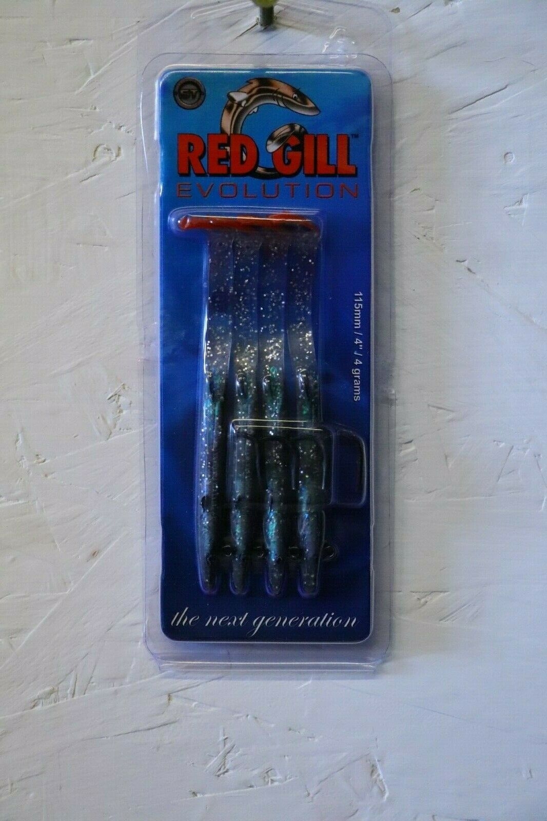 Red Gill Evolution Eels, Black Ice – 115mm, 4g, 4 per pack