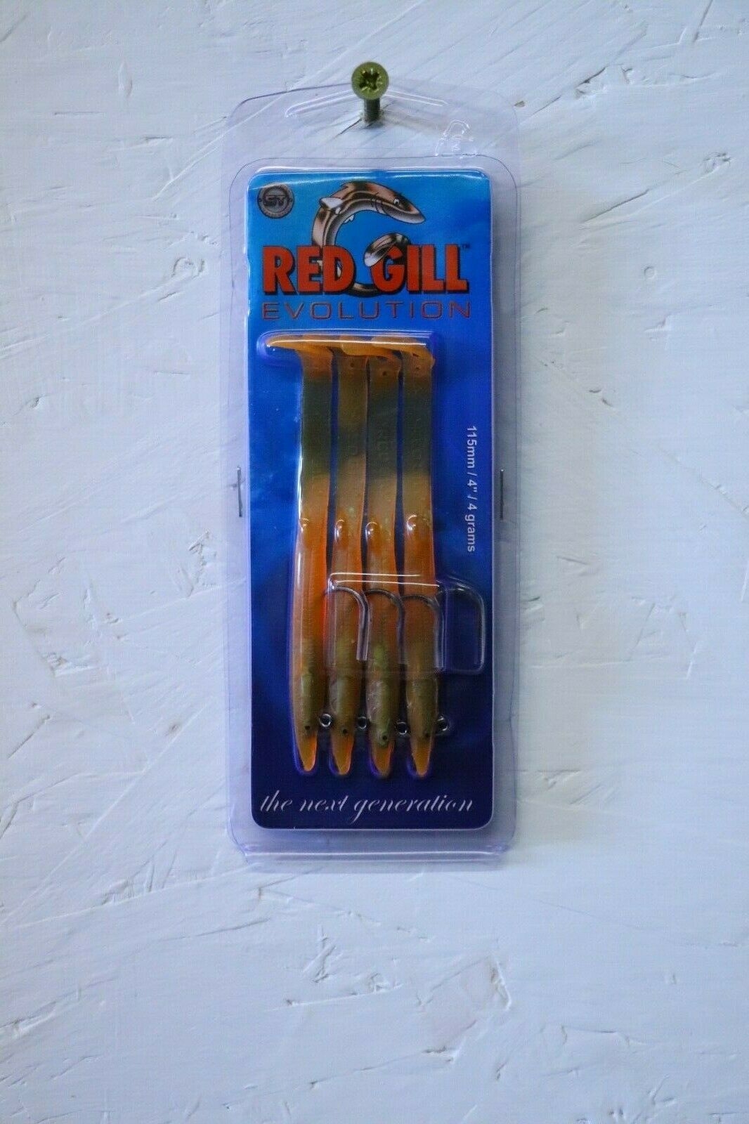 Red Gill Evolution Eels, Bright Orange – 115mm, 4g, 4 per pack