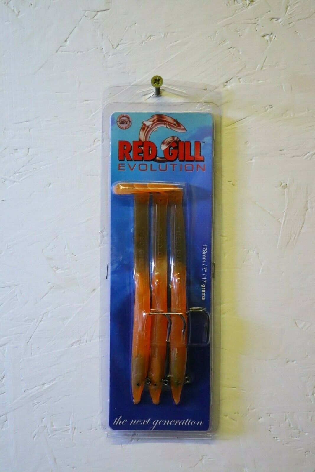Red Gill Evolution Eels, Bright Orange – 178mm, 17g, 3 per pack