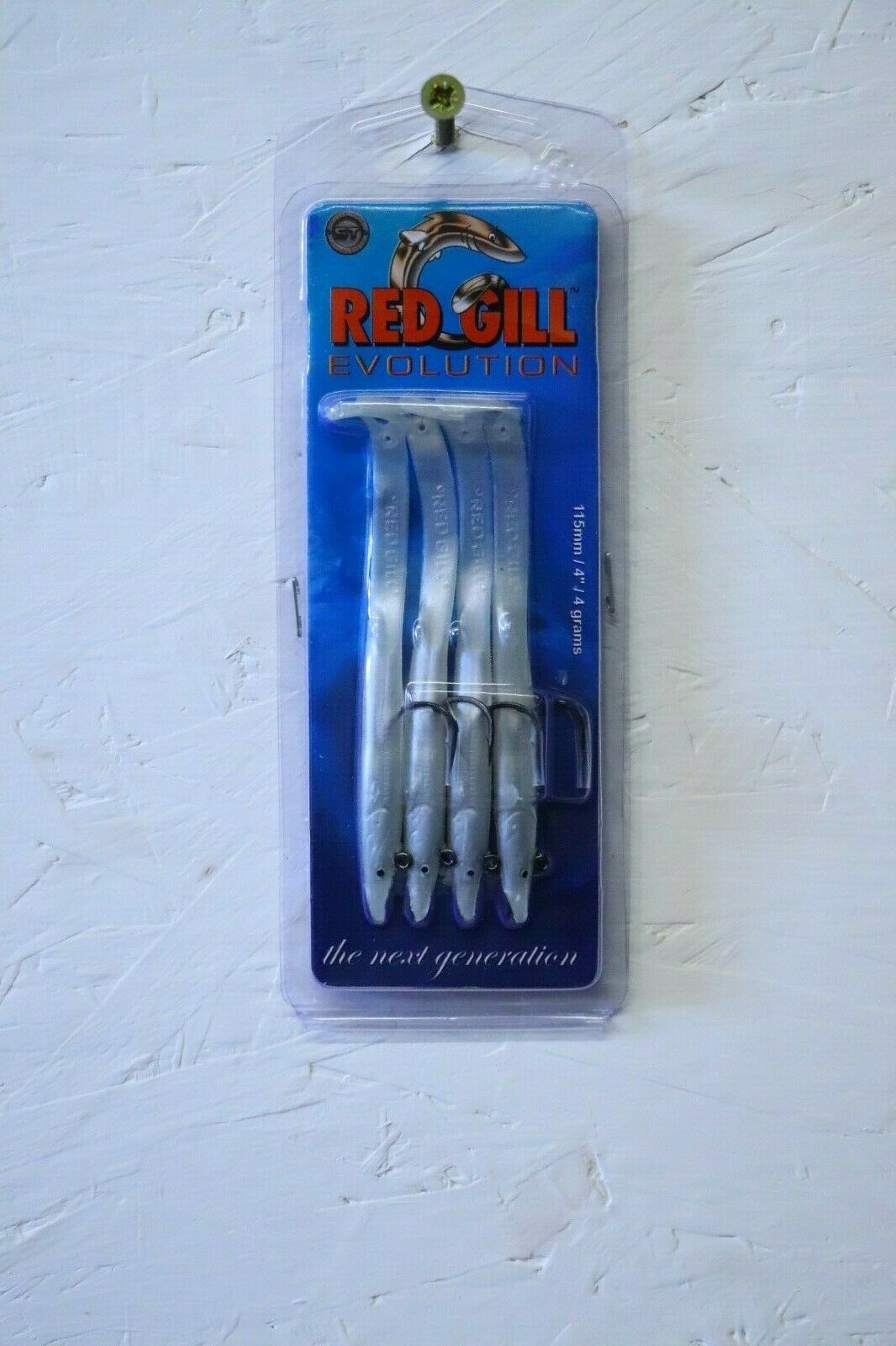 Red Gill Evolution Eels, Silver Pearl – 115mm, 4g, 4 per pack