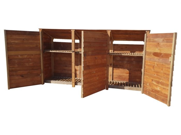 Wooden Log Store – Reverse | Arbor Garden Solutions | Timber | Finished Wood | Available In Brown Or Green | Door & Hieght Options3.4m³ / 4.9m³ capacity