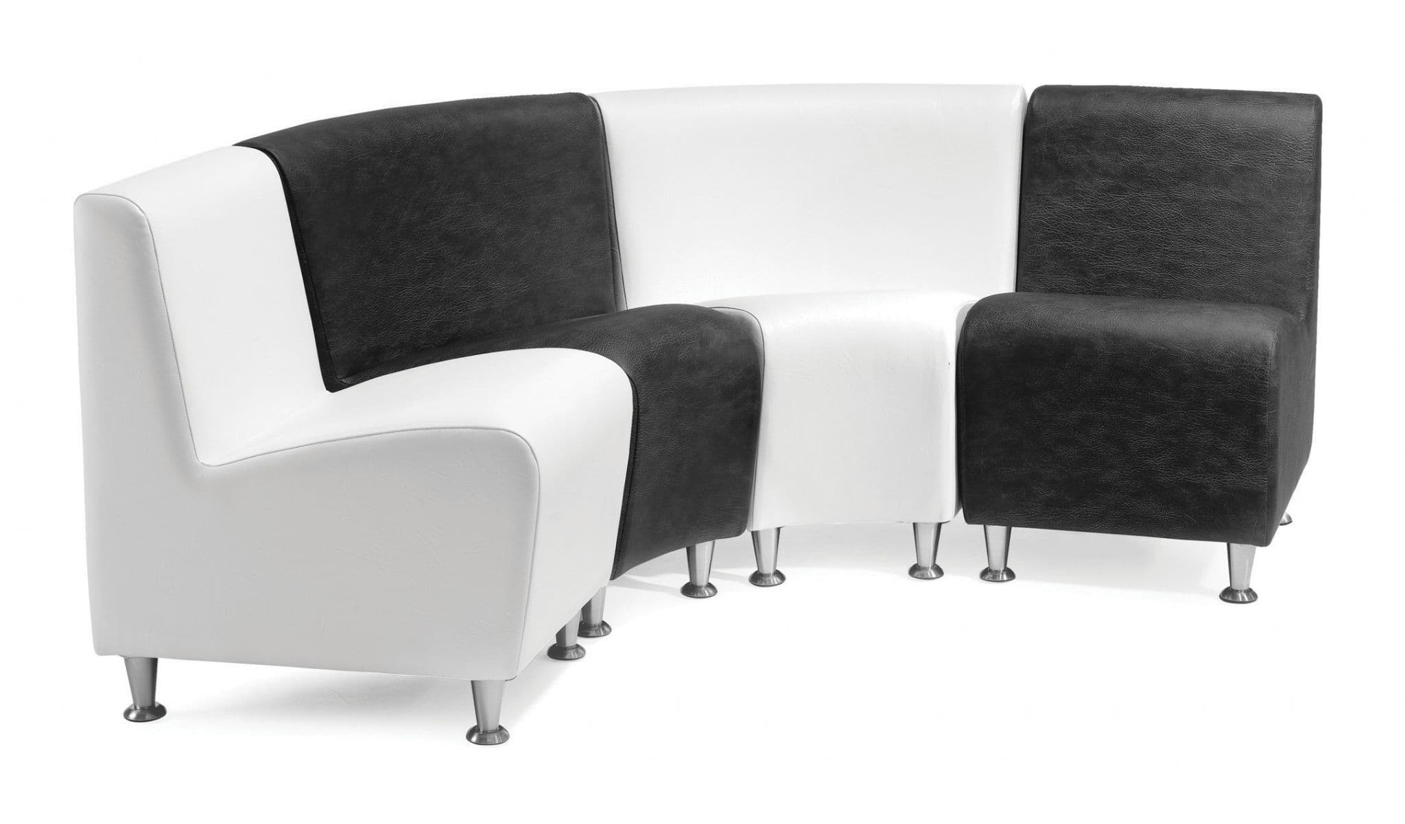 REM Elegance Reception Waiting Chair 45o (Corner) – Black – Better Salon Supplies