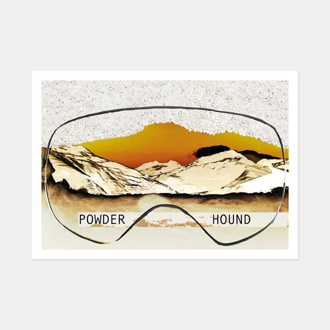 Retro Goggle Art Print – Powderhound