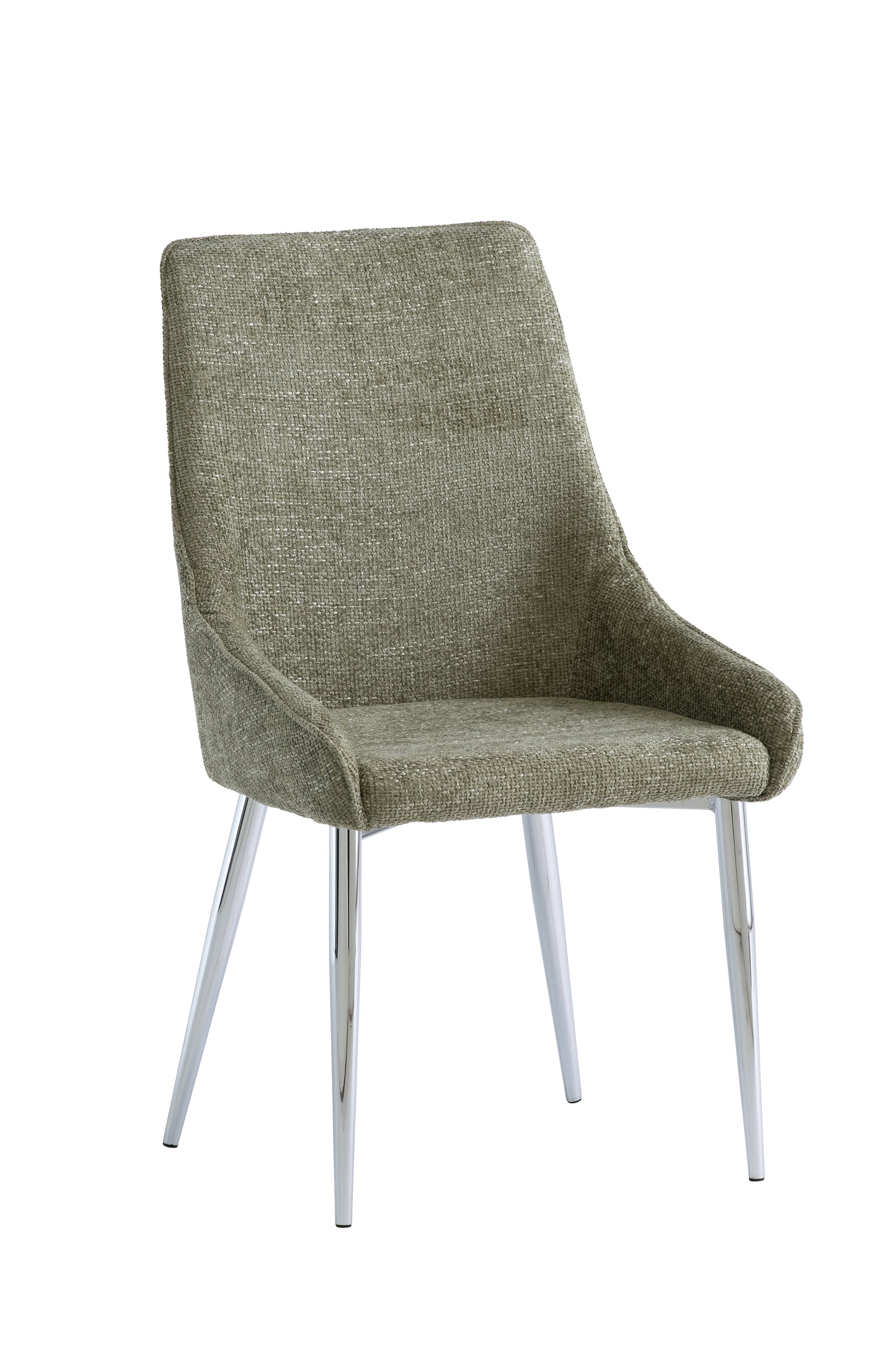Rhone Textured Fabric Dining Chair (Pairs), Olive – Lc Living