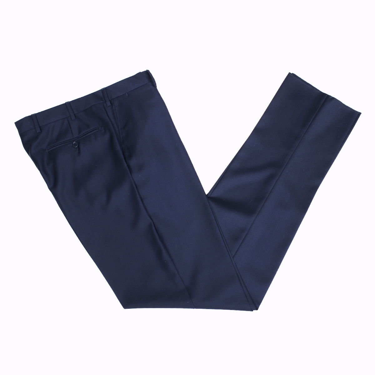 Robert Old Mens Navy ‘Perennial’ Barberis Wool Trousers – 62 – Robert Old & Co