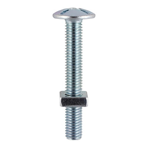 Timco – Roofing Bolt & SQ Nut – BZP M6 x 12 – 14 PCS