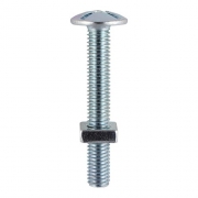 Timco – Roofing Bolt & SQ Nut – BZP M6 x 12 – 14 PCS