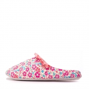 Rosamund Liberty Fabric Moroccan Mule Slippers – Small – Floral Pink – Women’s – Bedroom Athletics