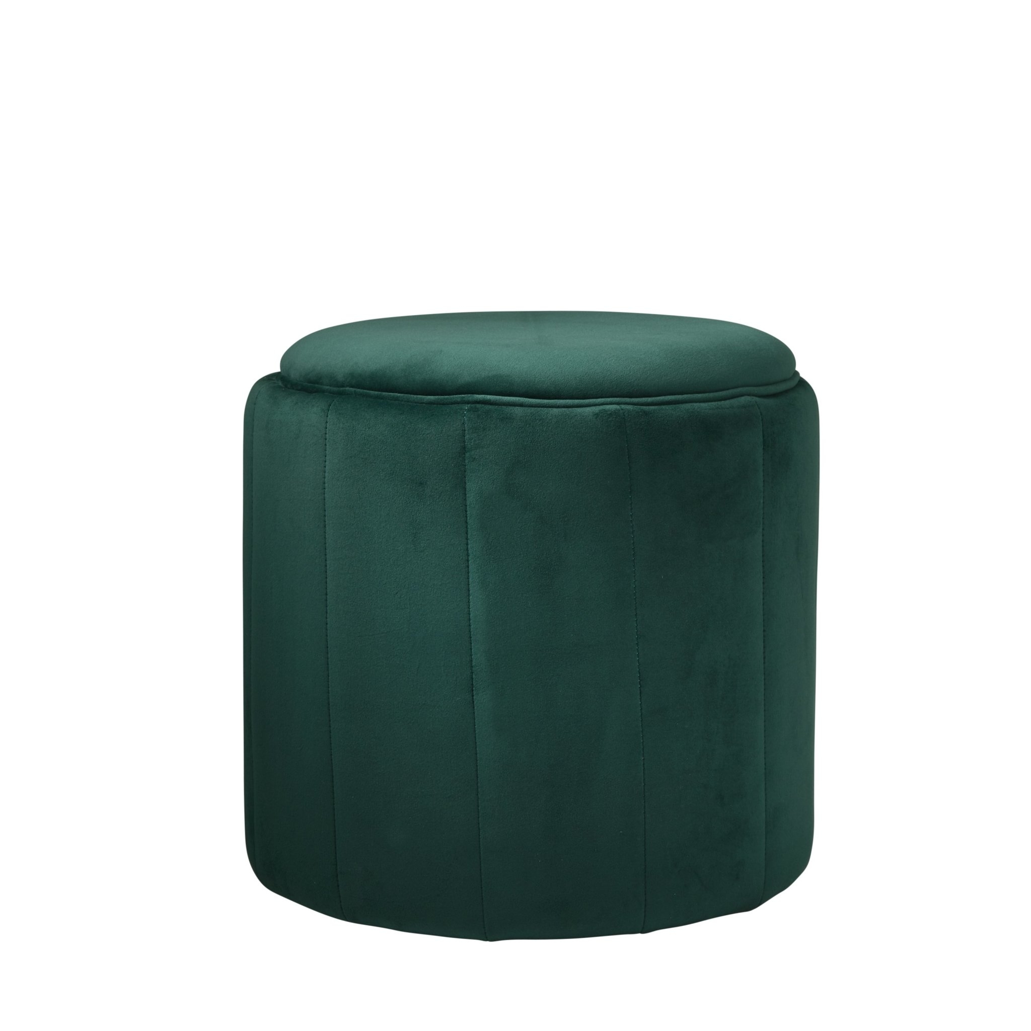 Native Home & Lifestyle Round Stool in Green Velvet 43 x 43 x 42cm – Furniture & Homeware – The Luxe Home