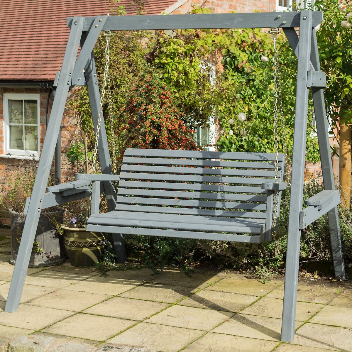 The Wooden Braunton Grey Outdoor Garden Swing