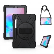 Rugged case for the Samsung Tab S6 10.5 T860 with hand & shoulder strap, stand and screen protector