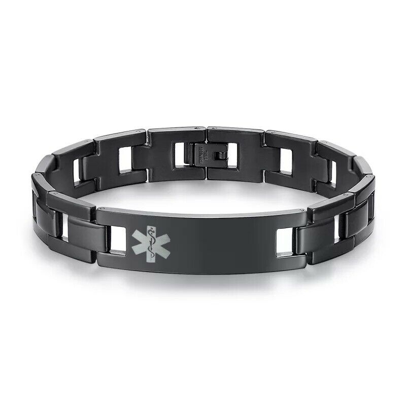 Titan Slim Stainless Steel Medical Alert Bracelet – Personalised Medical