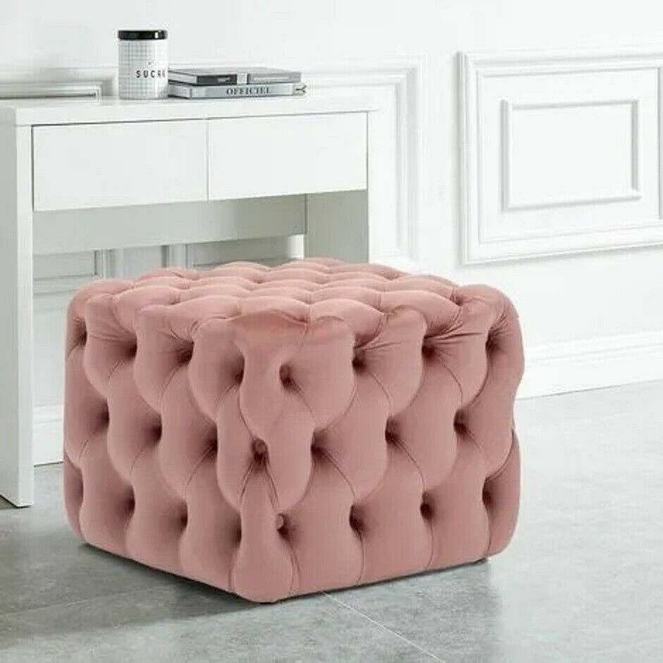 Jakarta Chesterfield Buttoned Pouffe Footstool – Dreamon Beds
