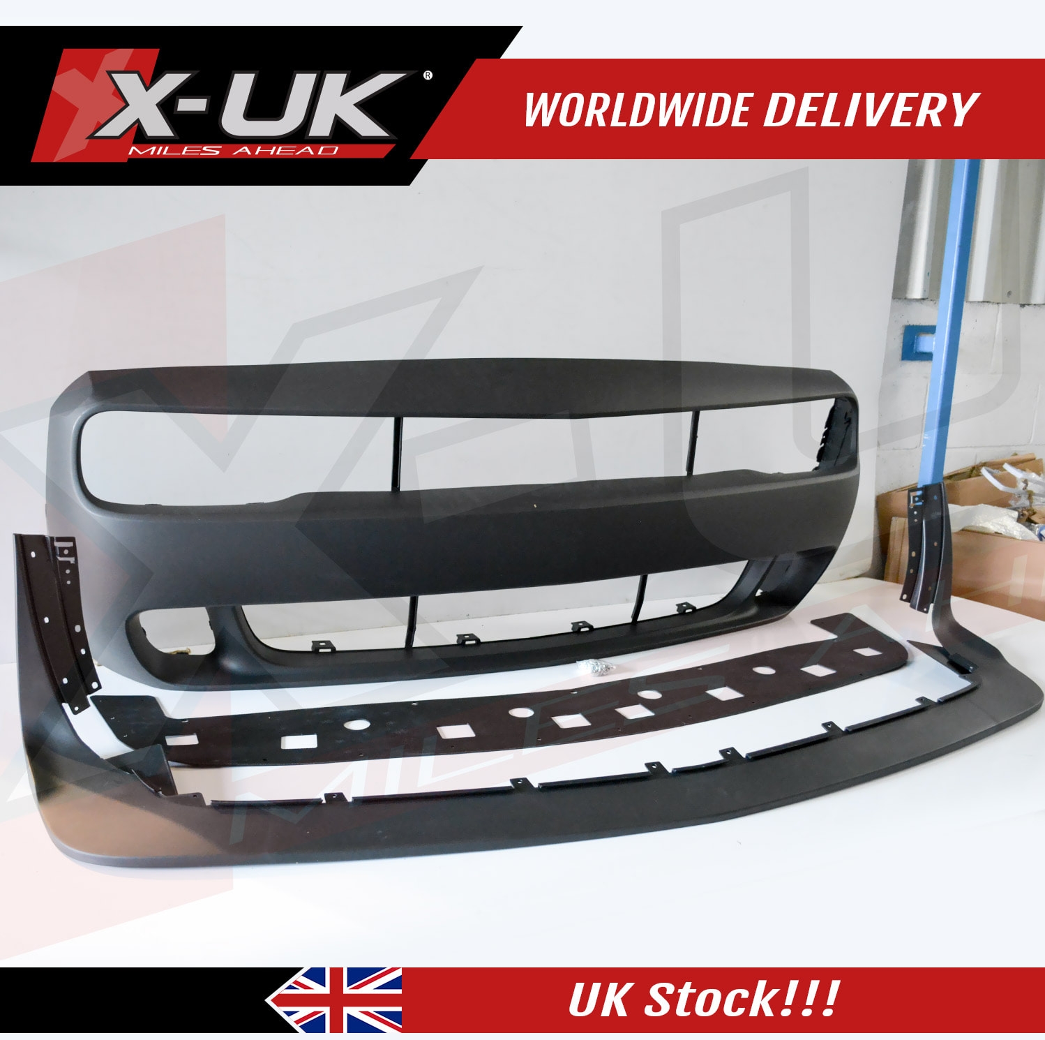 Dodge Demon Style Front Bumper Conversion With Wide Body Fender Flares For Dodge Hellcat 2015-2019 – X-UK Ltd