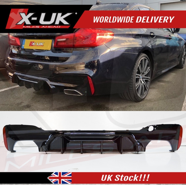 Bmw 5 Series 2017-2019 G30 M5 Competition Style Gloss Black Rear Diffuser – X-UK Ltd