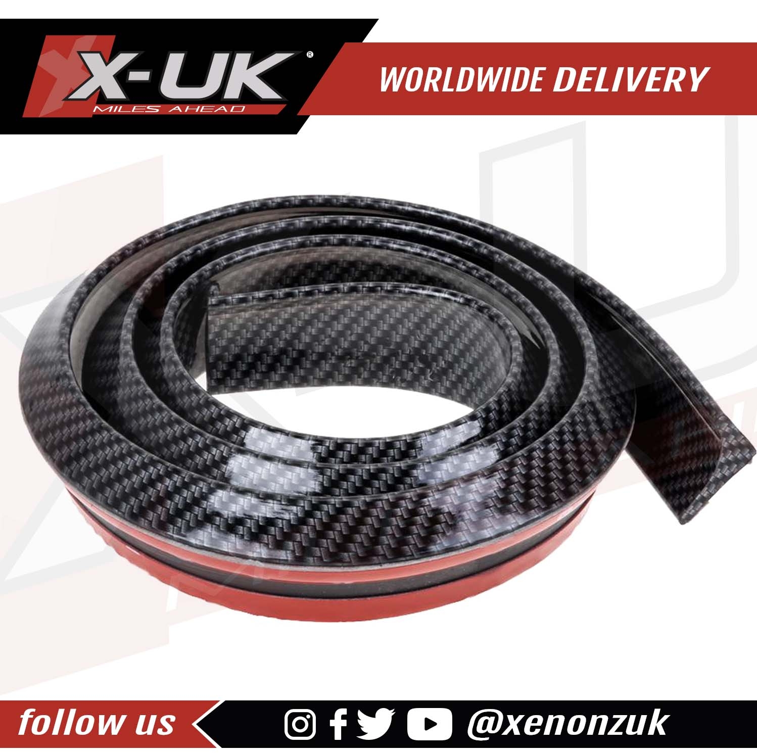 Universal Carbon Fibre Pattern Look Rear Spoiler – X-UK Ltd