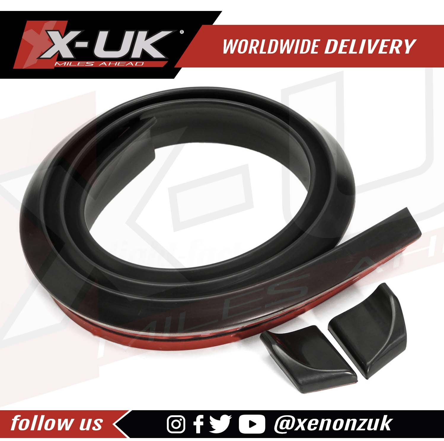 Universal Black Rubber Rear Spoiler – X-UK Ltd