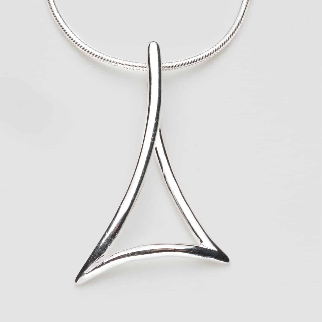Sail Pendant – Silver – 20″ – Boing Apparel- Boing Jewellery