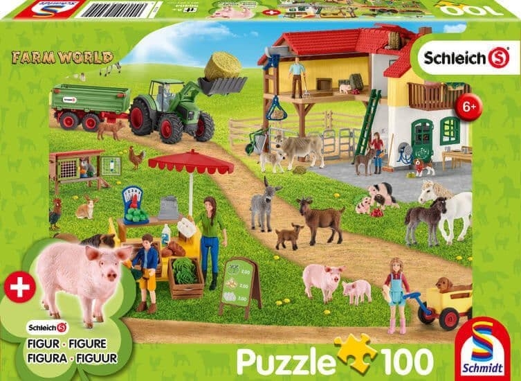 Jigsaw Puzzle Schleich – The Farmers’ Market – 100 Pieces – Schmidt – The Yorkshire Jigsaw Store