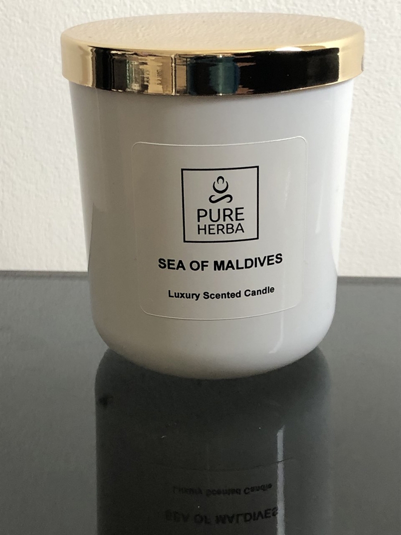 Sea of Maldives Candle – 100% Natural & Ethical – No Harsh Chemicals – Pure Herba