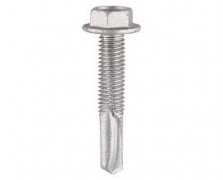 5.5 x 55 – Metal Construction Heavy Section Screws – Hex – Self-Drilling – Bi-Metal – Exterior – Silver Organic – Box of 100