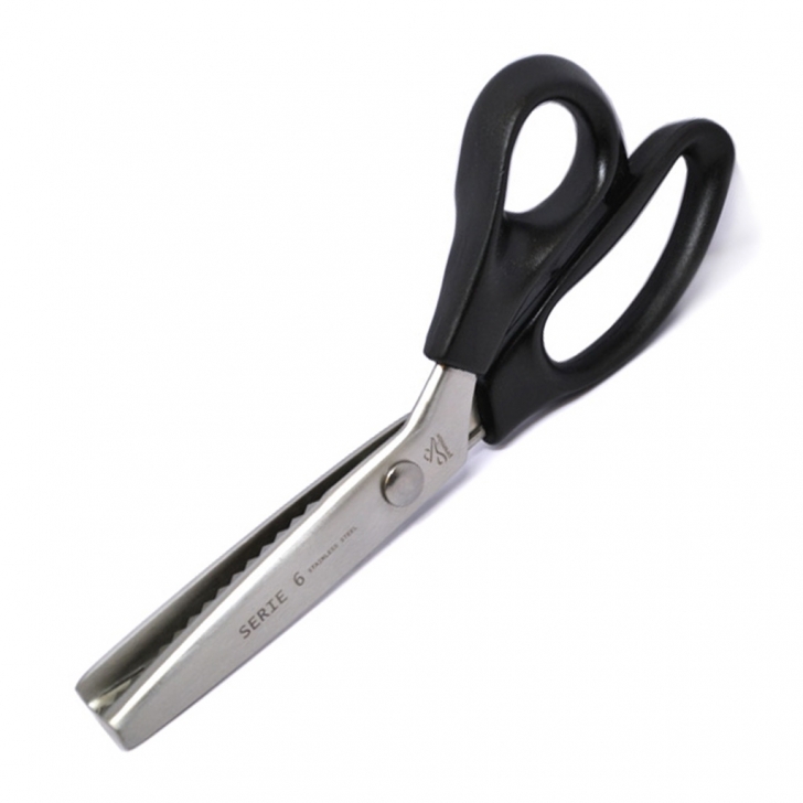 Premax –  Series 6 Stainless Steel Pinking Shears 9″ – Black Colour – Textile Tools & Accessories