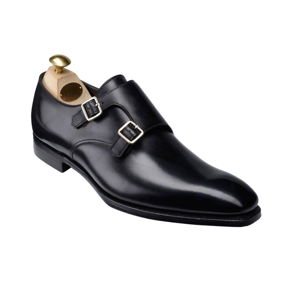 Crockett & Jones Mens Seymour III Calf Leather Double Buckle Monk Shoes – 8.5 – Robert Old & Co