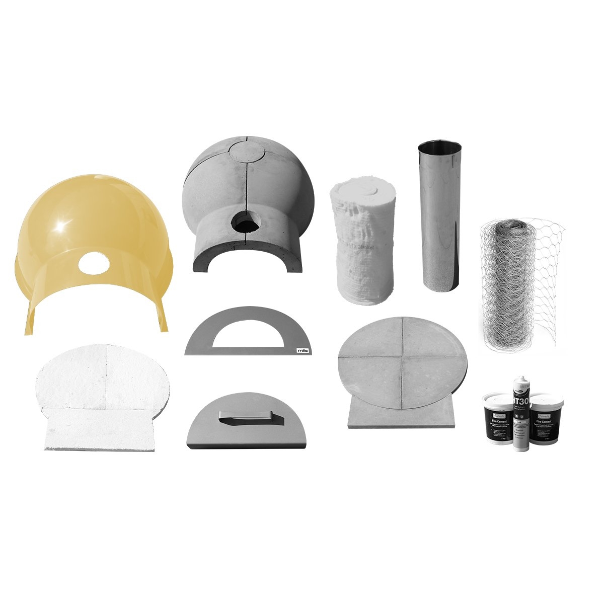 Mila 60 Wood-Fired Oven DIY Kit – Multiple Colour Options – Cream – Outdoor Pizza Oven – Forno Boutique