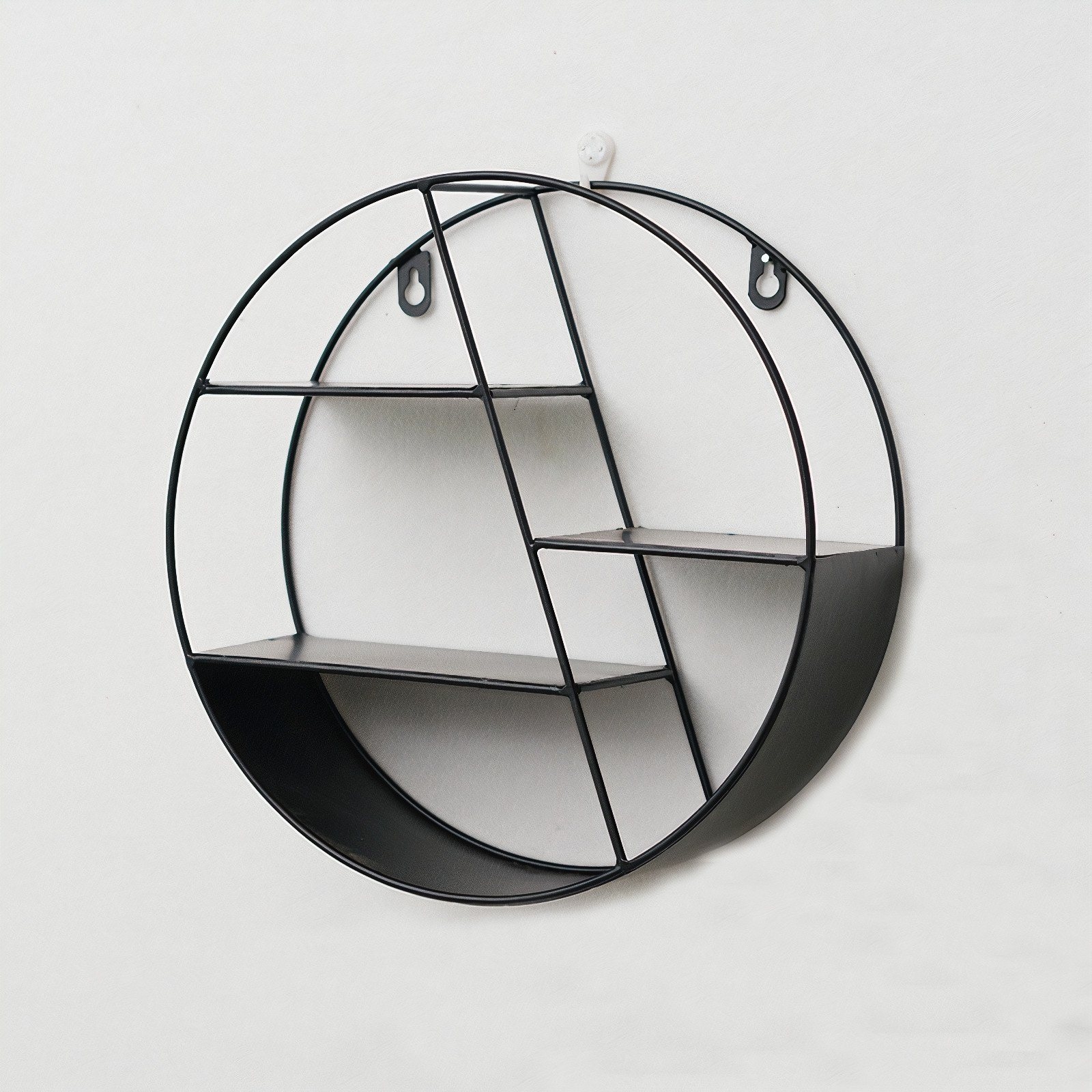 Circular Floating Shelves – Storage & Organisation – Shelving – Black – Metal – The Trouvailles