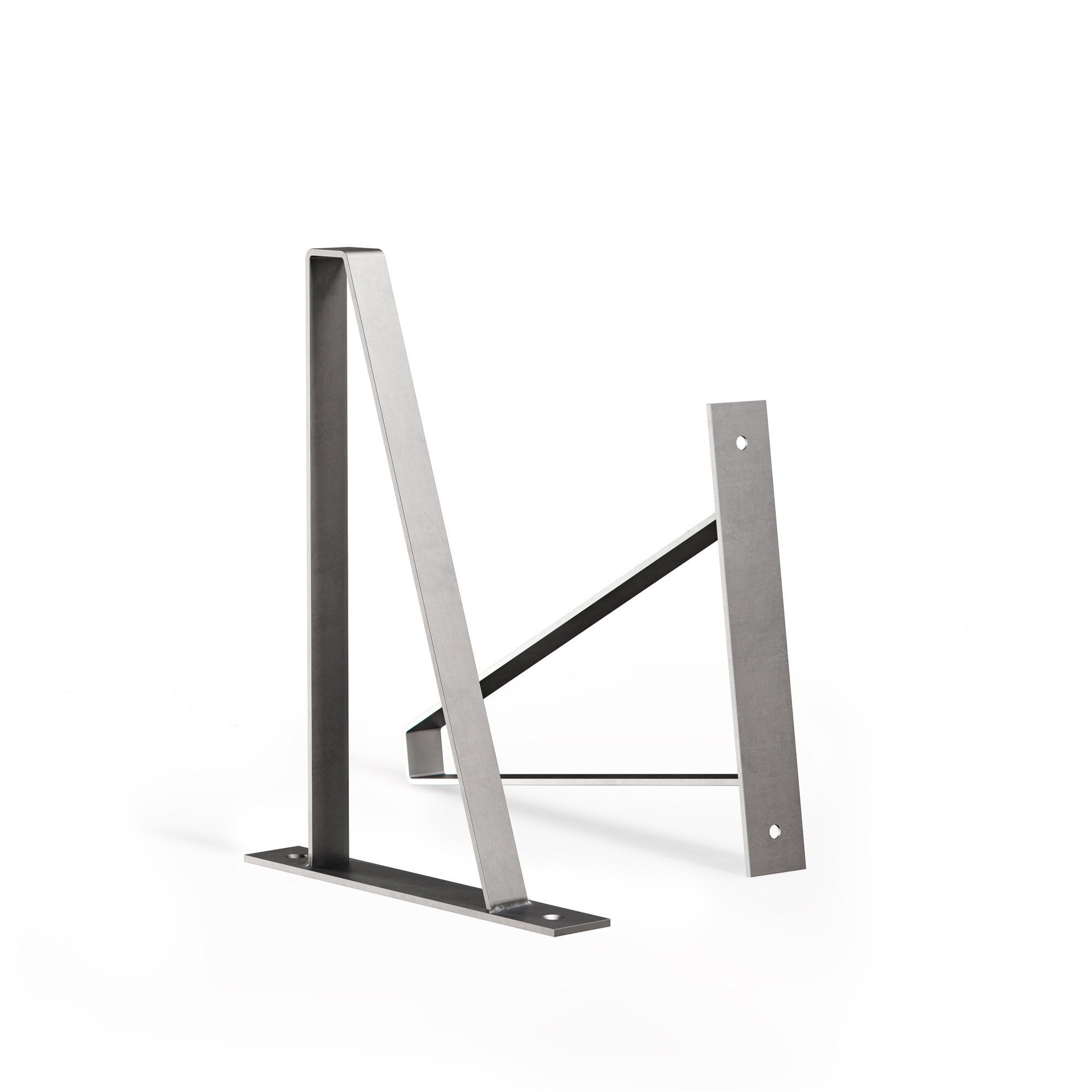 Suspense Shelf Bracket – Steel – Silver – 260mm x 25mm – The Hairpin Leg Company