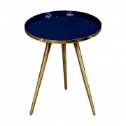 Side Table With Blue Enamel Tray by Native Home & Lifestyle – Furniture & Homeware – The Luxe Home