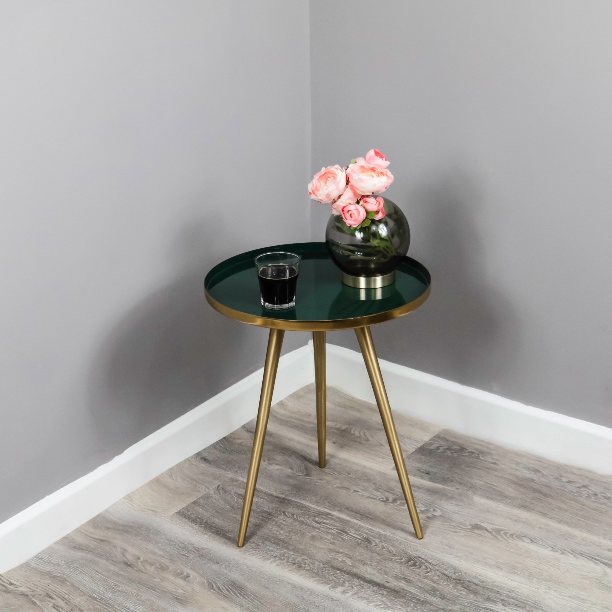 Side Table With Green Enamel Tray by Native Home & Lifestyle – Furniture & Homeware – The Luxe Home