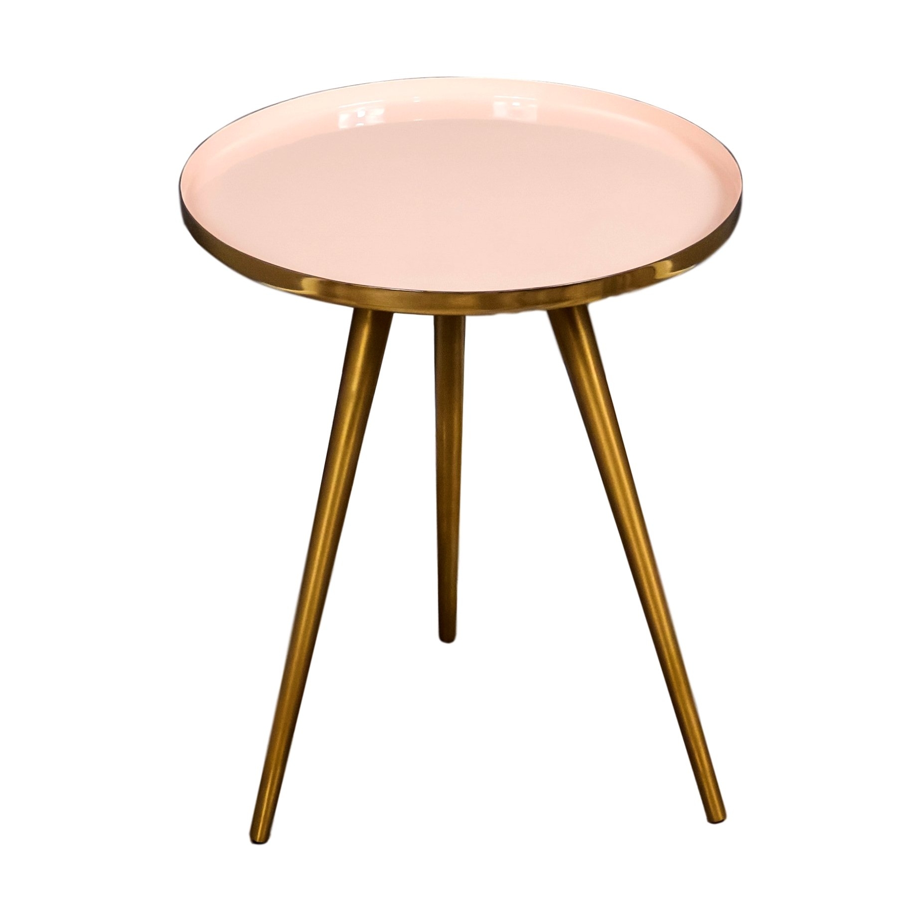 Side Table With Pink Enamel Tray by Native Home & Lifestyle – Furniture & Homeware – The Luxe Home