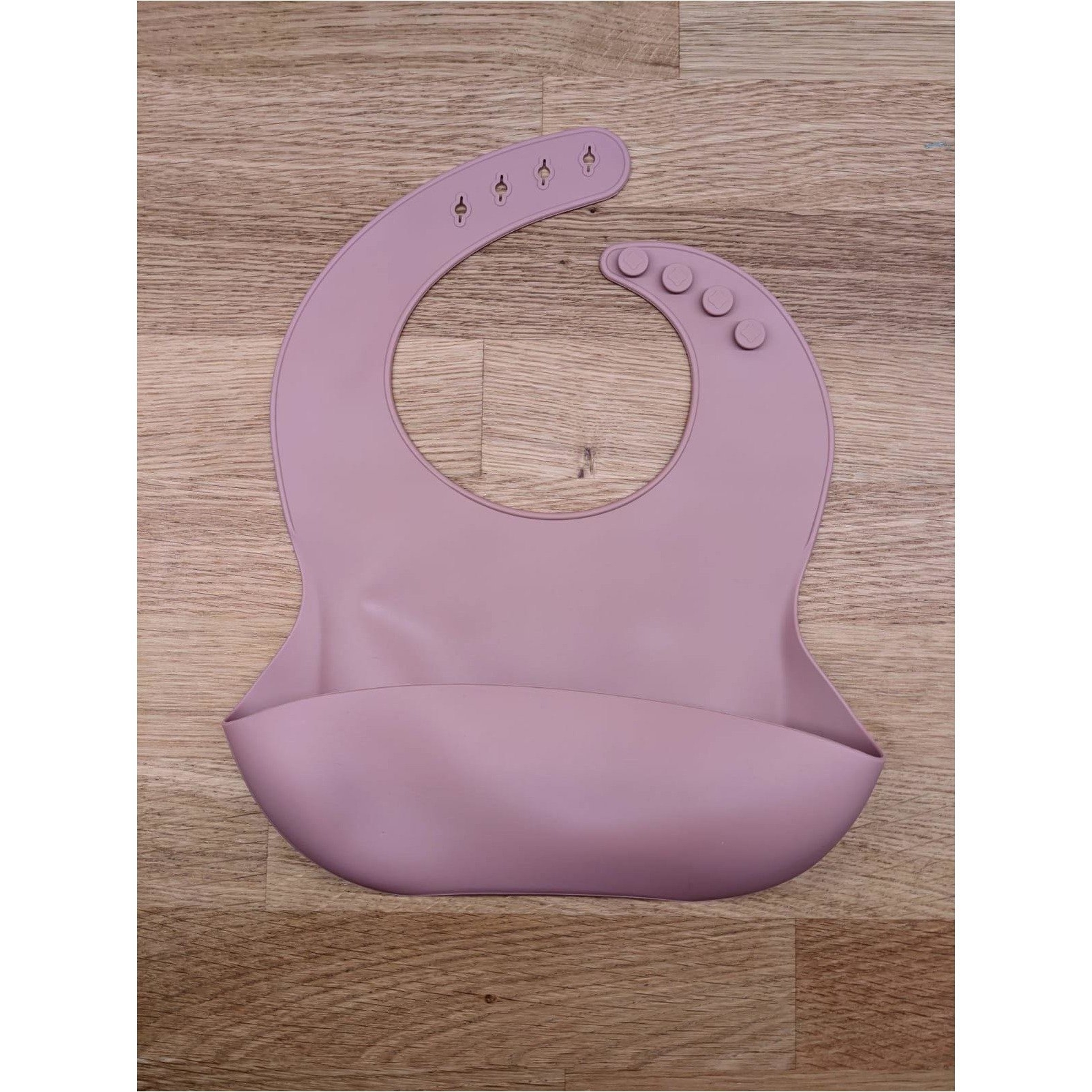 Silicone Baby Bib Dusty Pink – Children’s Silicone Tableware – Tiny Roo