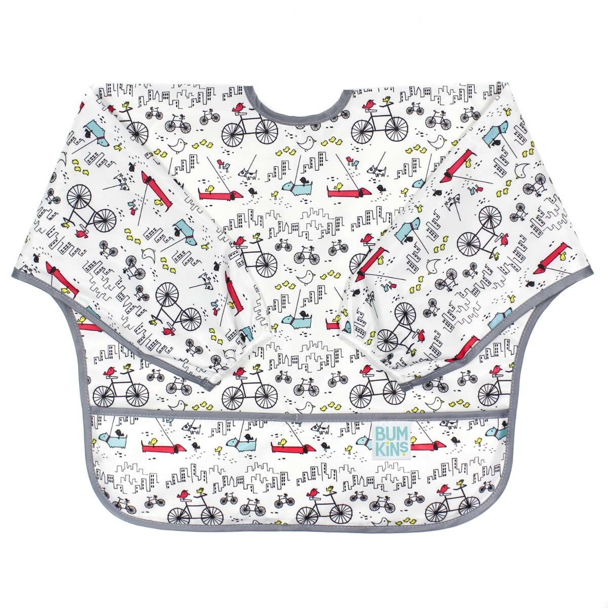 Bumpkins – Bumkins Sleeved Bib – Urban Bird – Fabric