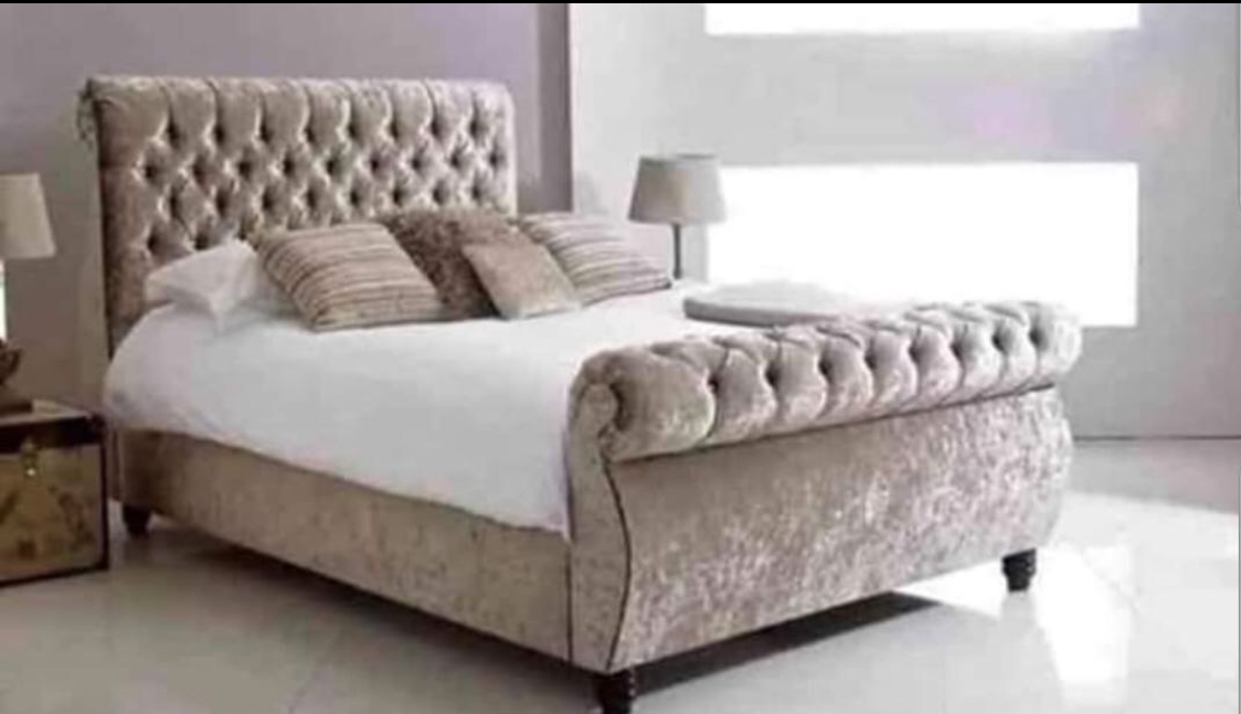 Modern Chesterfield Sleigh Bed – BedsDivans