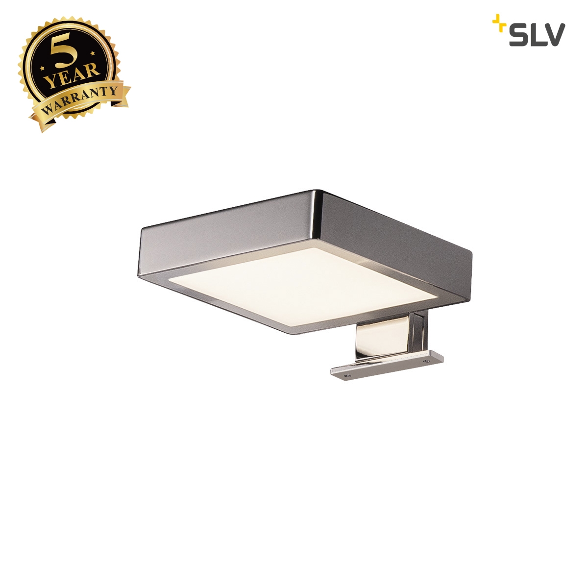 SLV DORISA LED Mirror light, square chrome,  4000K, IP44 1000816