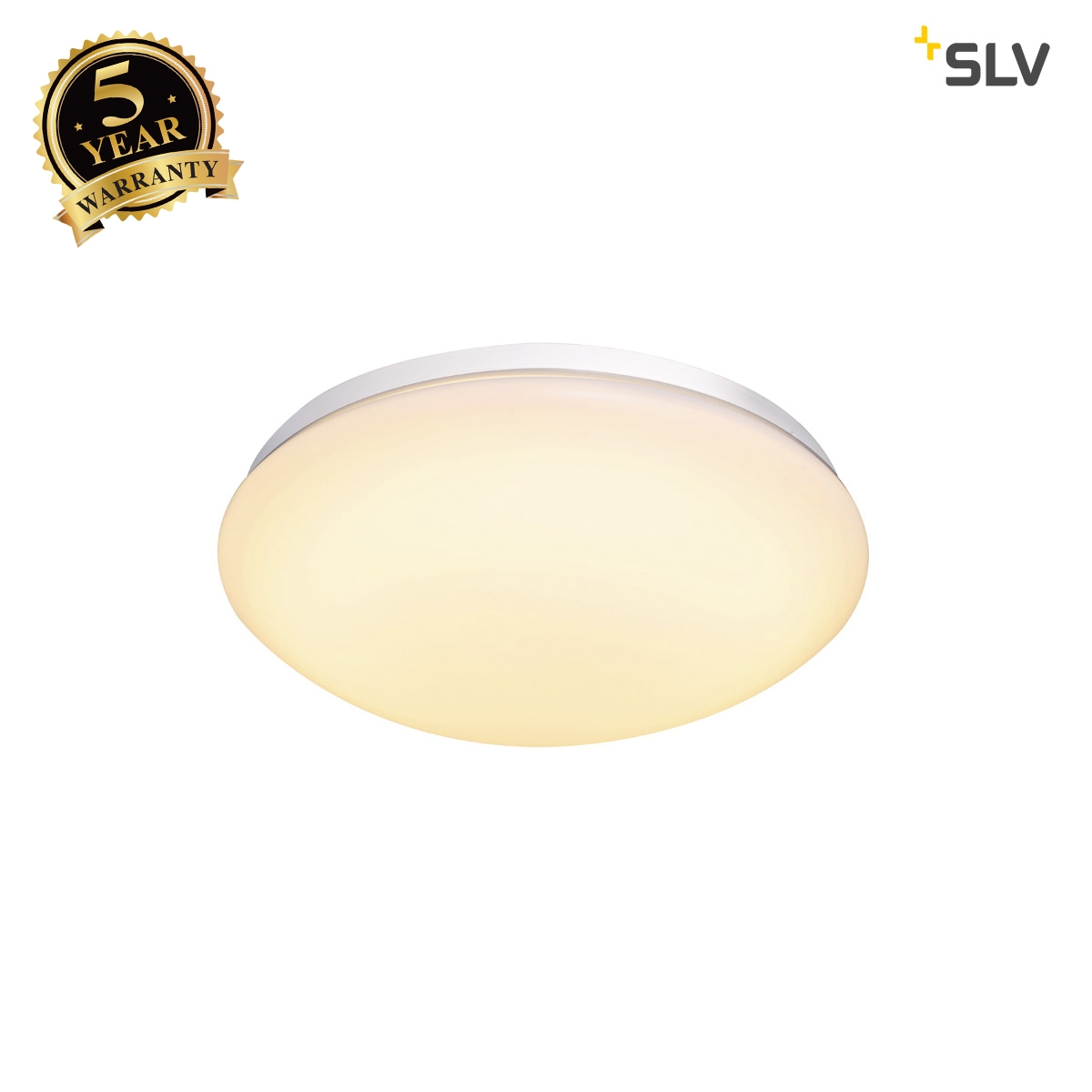 SLV LIPSY 30 Dome, LED Outdoor surface-mounted wall and ceiling light, white, IP44, 3000/4000K 1002020