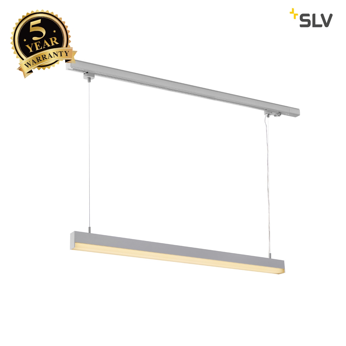 SLV SIGHT TRACK, silver-grey, 3000K, 40W, incl. 3-circuit adapter 1002050