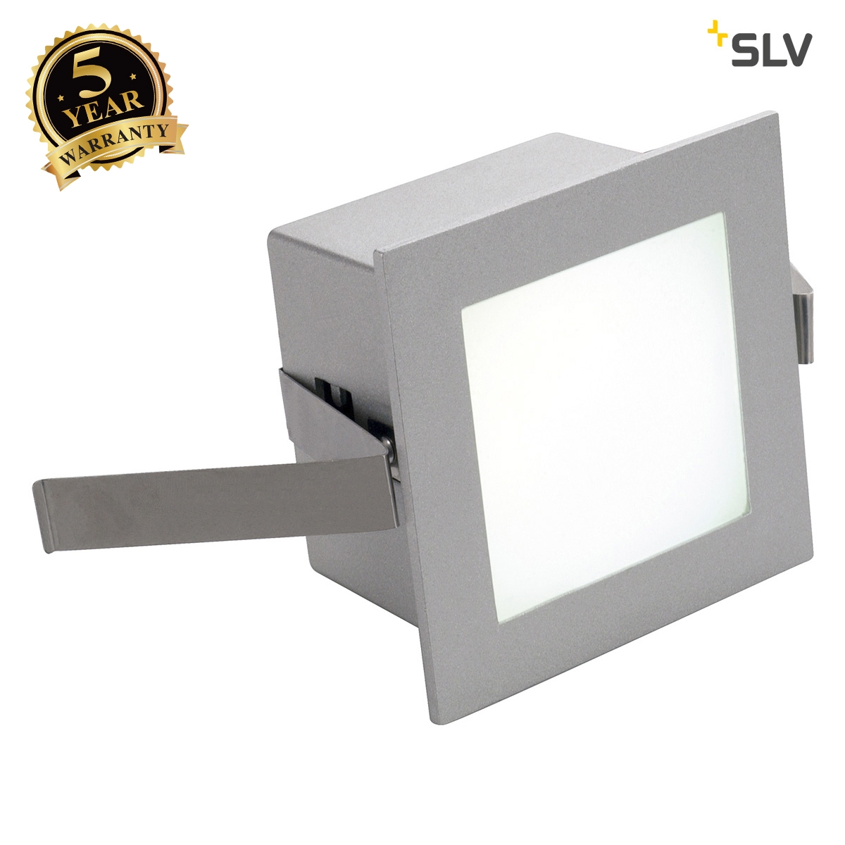SLV FRAME BASIC LED recessed light , square, silver-grey, white LED 111260