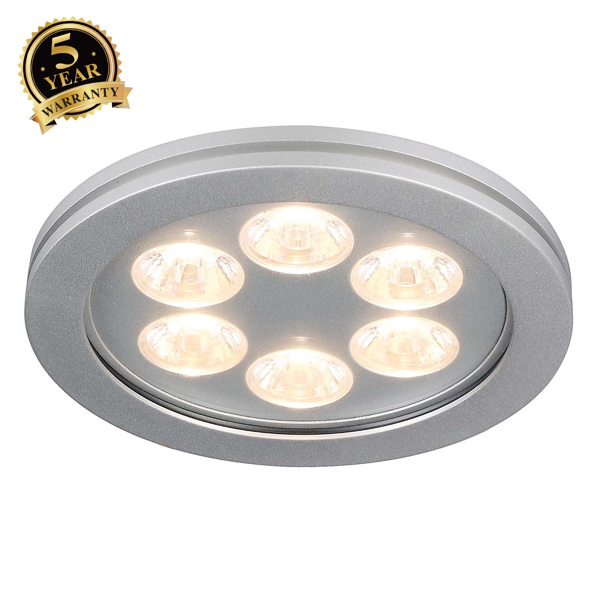 SLV EYEDOWN LED 6x1W downlight,round, alu, warm white, 3000K 111992