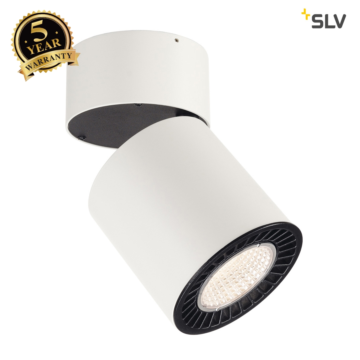 SLV SUPROS CL ceiling light, round, white, 2100lm, 3000K, SLM LED, 60° reflector 114131