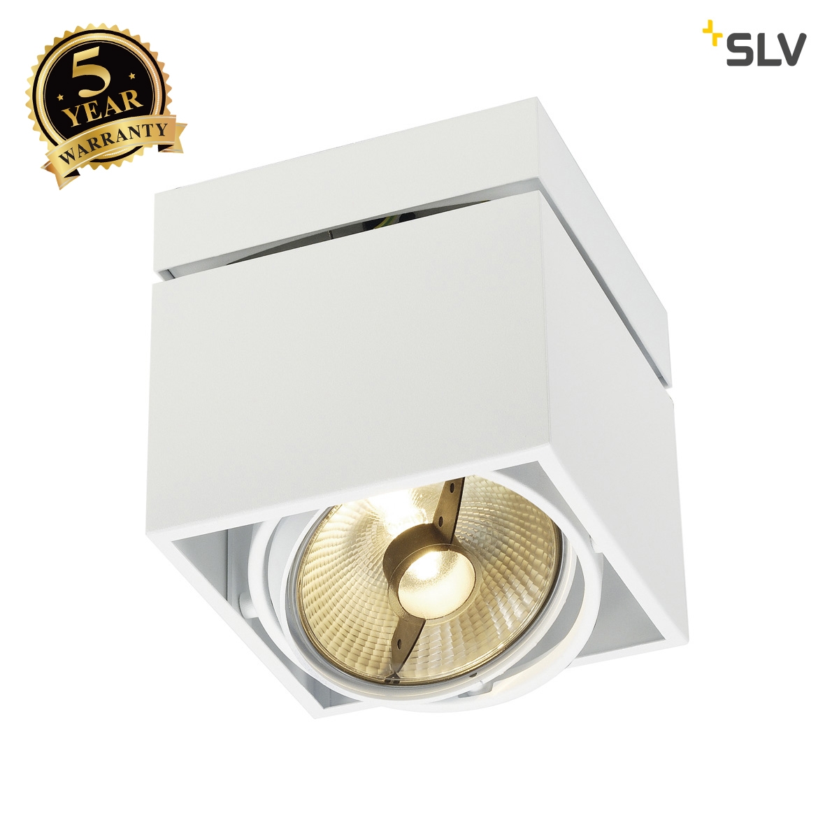 SLV KARDAMOD SURFACE SQUARE ES111 SINGLE ceiling light, square, white, GU10, max. 75W 117101