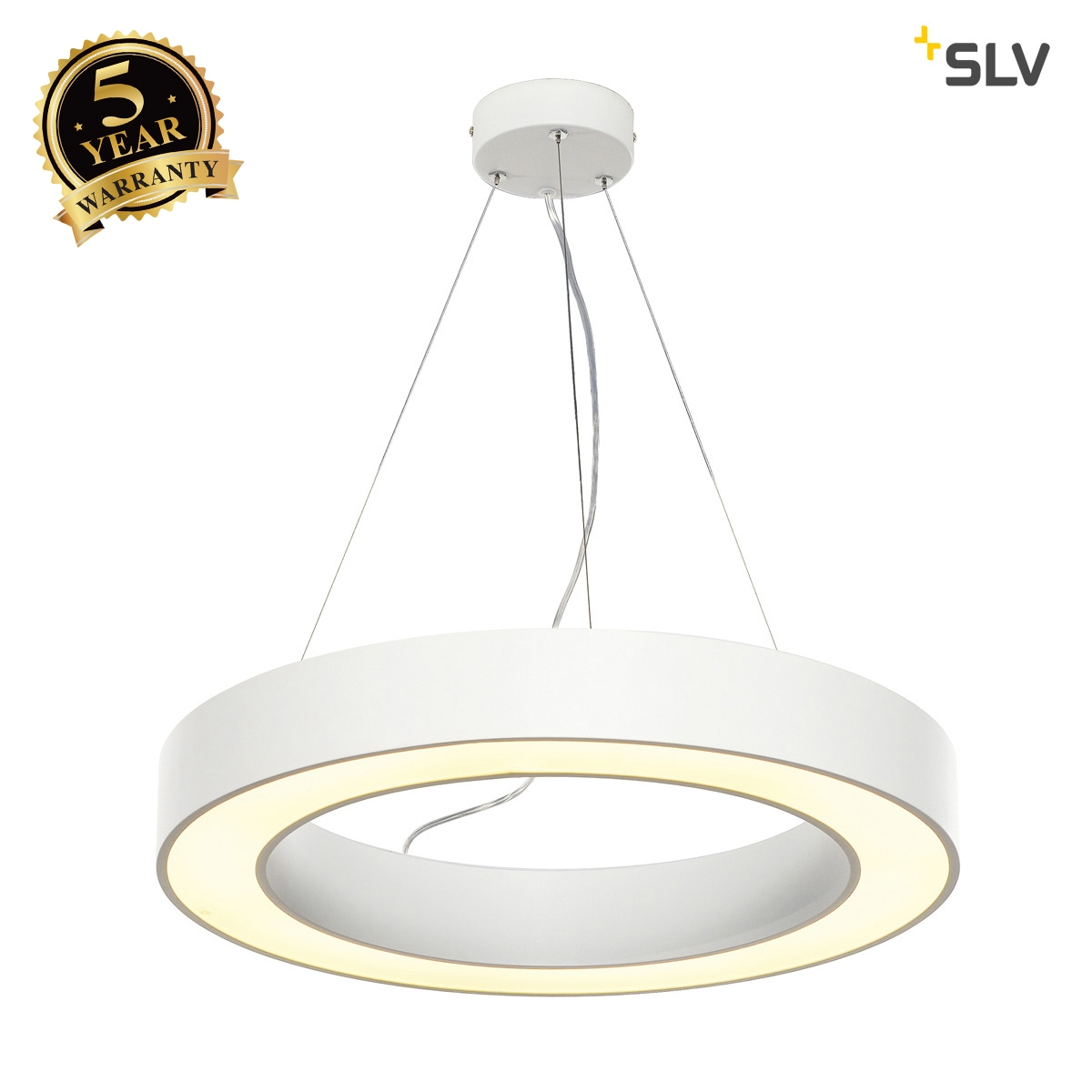 SLV MEDO 60 RING PENDANT, white, 3000K SMD LED, incl. driver 133841