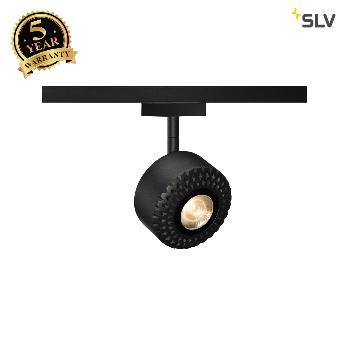 SLV TOTHEE, spot for SLV D-TRACK 2-circuit high-voltage track, LED, 3000K, black, 15°, incl. 2-circuit adapter 140250