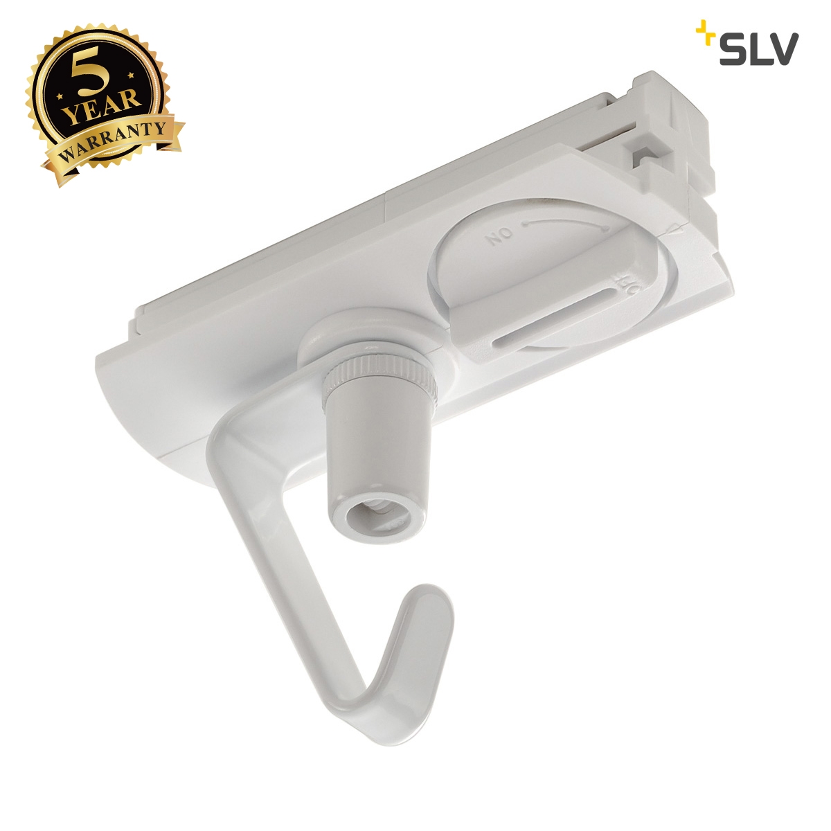 SLV Adapter for 1-circuit track, white, electrical, incl. hooks 143171